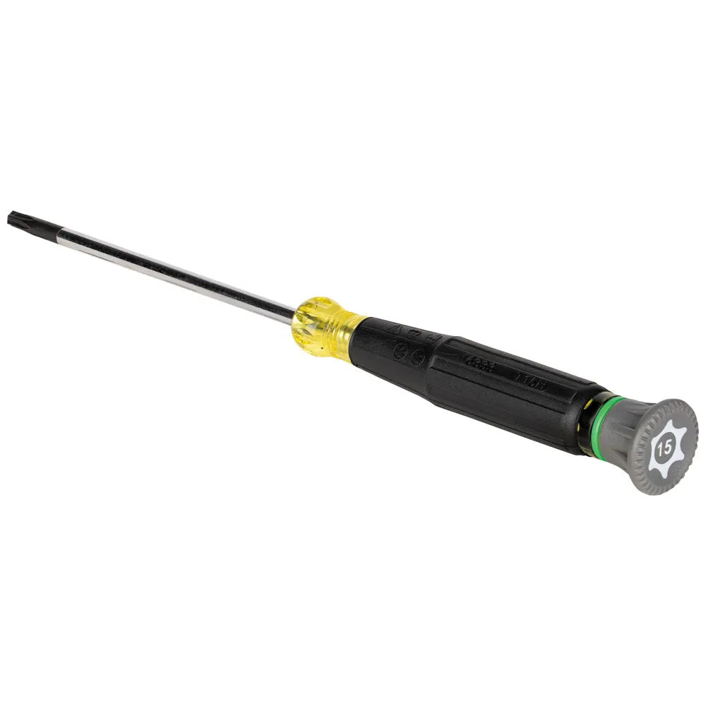 Klein 6333 T15H TORX Precision Screwdriver, 3" Shank