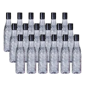 Kuber Industries Set of 6 Plastic Water Bottle | 1 Litre Round Plastic Water Bottle | Refrigerator Safe and BPA free PET Water Bottle |Perfect For School College Work Gym | Pack of 3 | Black