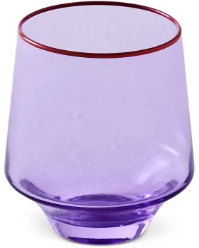 Lilac Colour Block Tumbler Glass 2P Set