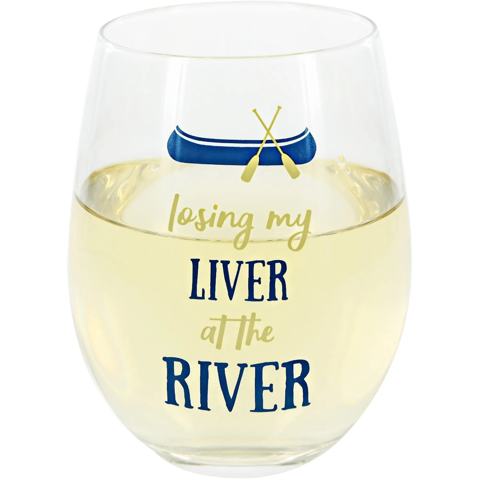 Losing my Liver 18 oz Stemless Wine Glass