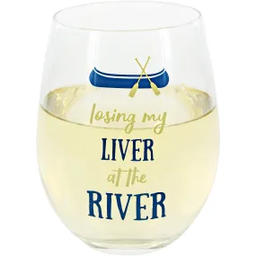 Losing my Liver 18 oz Stemless Wine Glass