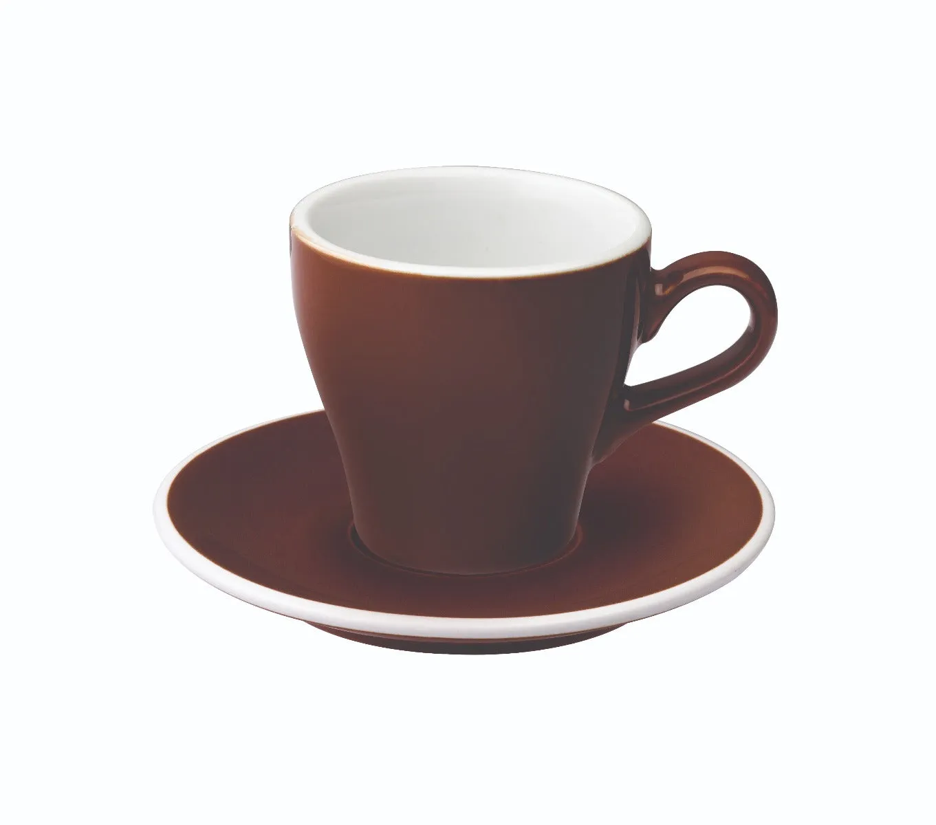 Loveramics Tulip Style Cappuccino Cup & Saucer - Brown (6oz/180ml)