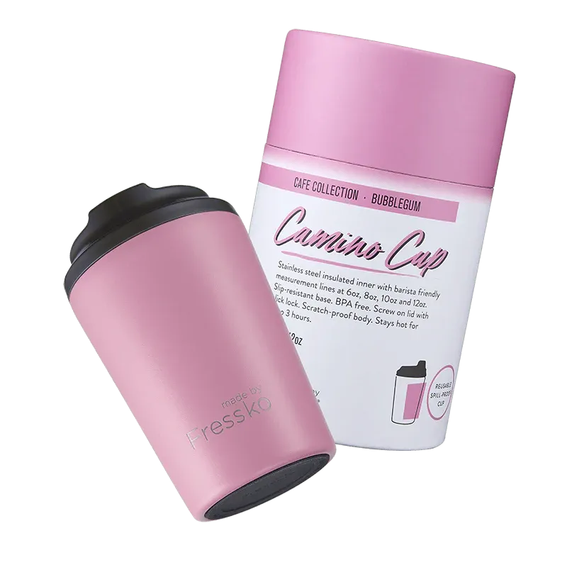 Made By Fresko - Reusable Coffee Cup - Camino 340ml/12oz - Bubblegum