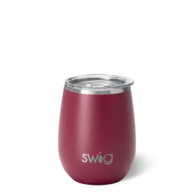 Maroon Stemless Wine Cup 14oz