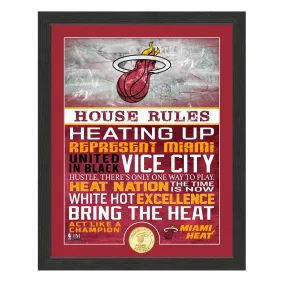 Miami HEAT Highland Mint House Rules Bronze Coin Photo Mint