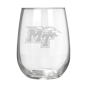 Middle Tennessee State Blue Raiders 17 oz. Stemless Wine Glass