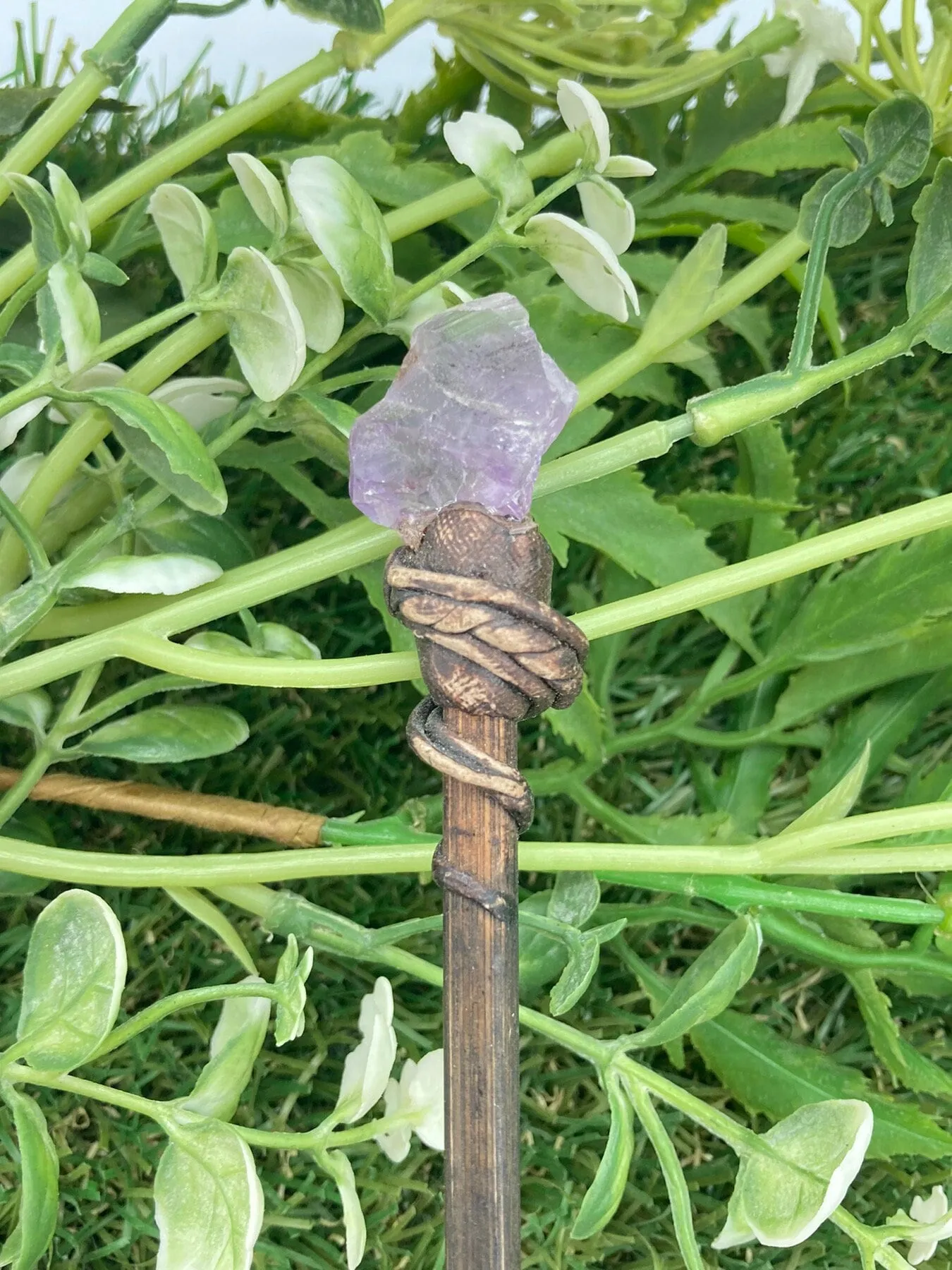 Natural Crystal Amethyst Wand -Fairy wand-Wizard wand-Nature Wand Healing Crystal Zodiac Mineral Stone