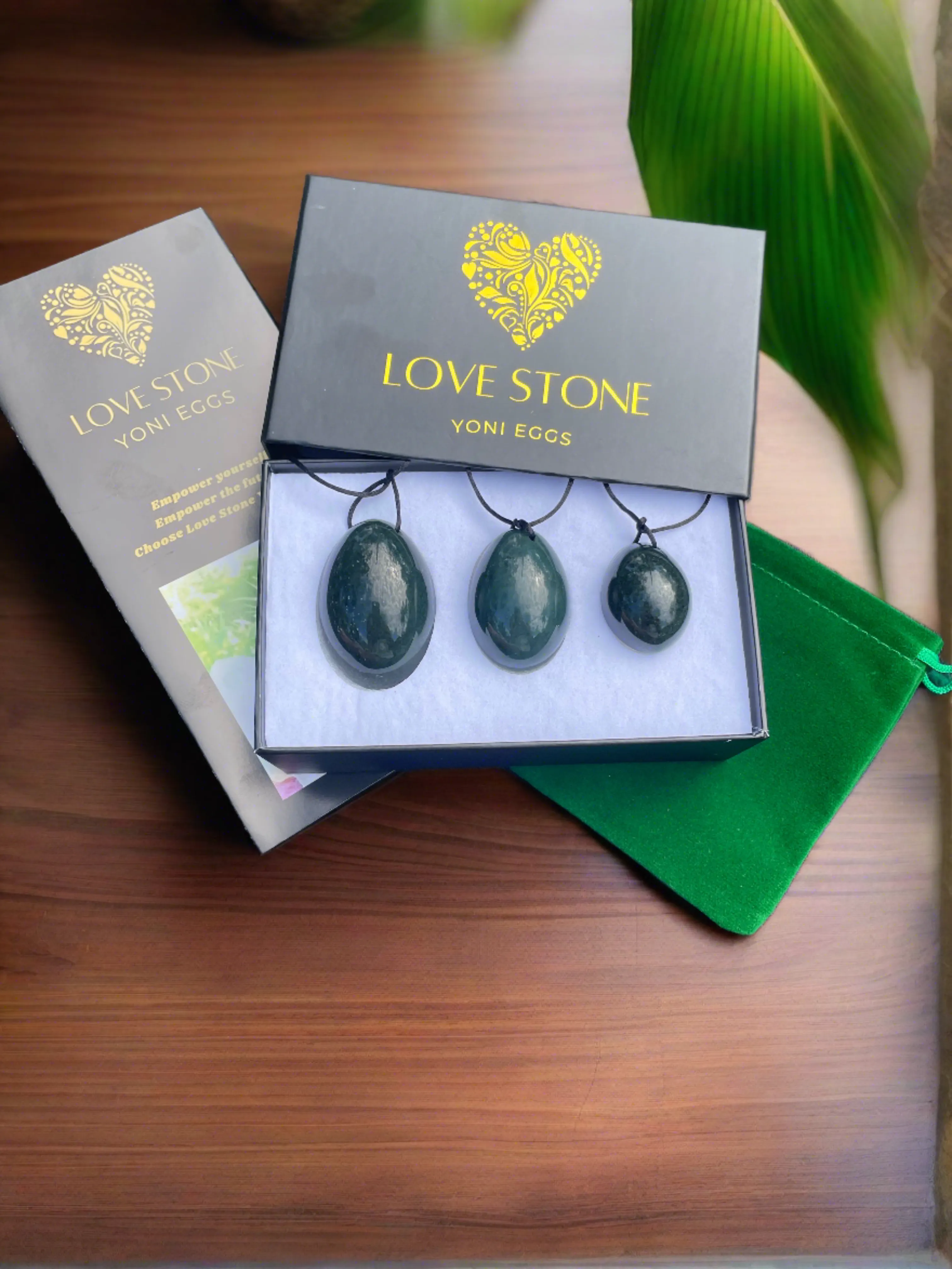 Nephrite Jade Strength & Balance Yoni Egg Set