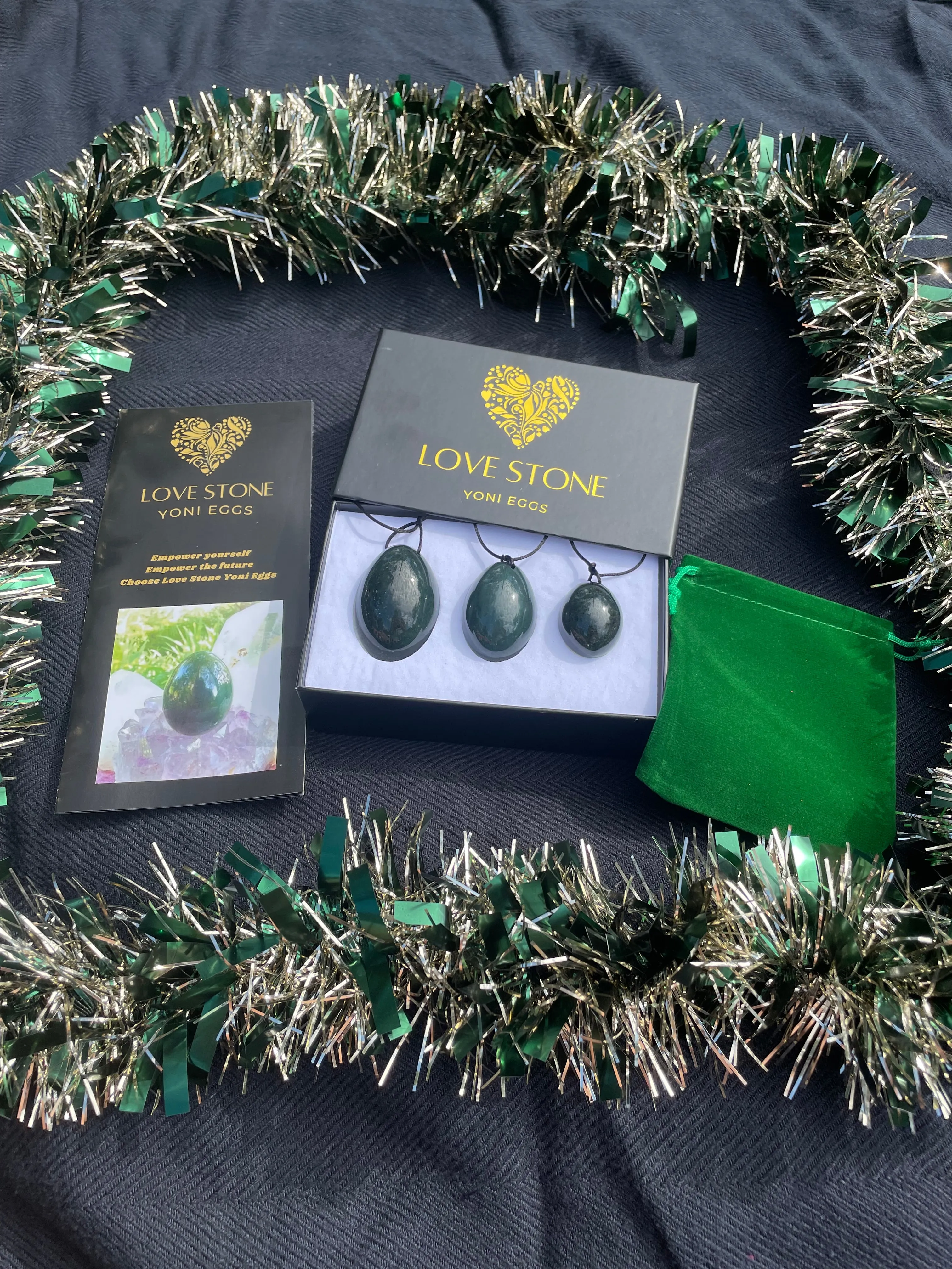 Nephrite Jade Strength & Balance Yoni Egg Set