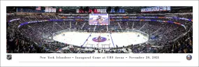 New York Islanders Inaugural Game at UBS Arena NHL Game Night Panoramic Poster Print - Blakeway Worldwide 2021