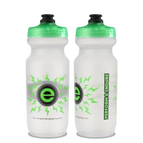 NGN Sport – High Performance Bike Water Bottles – 21 oz | Clear & Green (2-Pack)