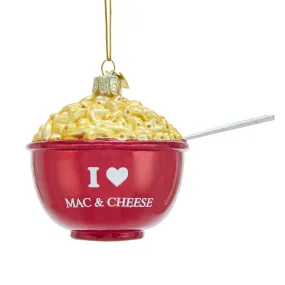 Noble Gems "I Love Mac & Cheese" Food Glass Ornament, NB1412