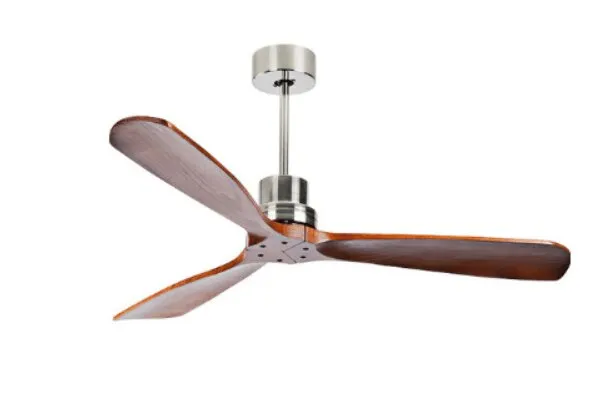 Nordic Ceiling Fan for Home and Restaurant - 42/52 Inch, American Retro Style, Remote-Controlled Electric DC Fan without Light