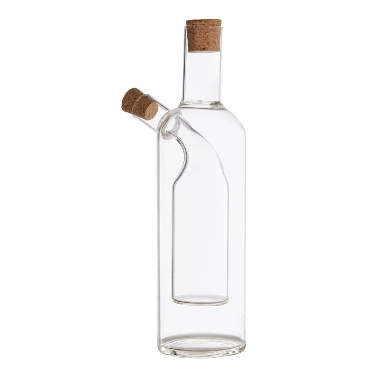 Oil and Vinegar Dispenser Apparatus Plain Inner Borosilicate Glass Bottle