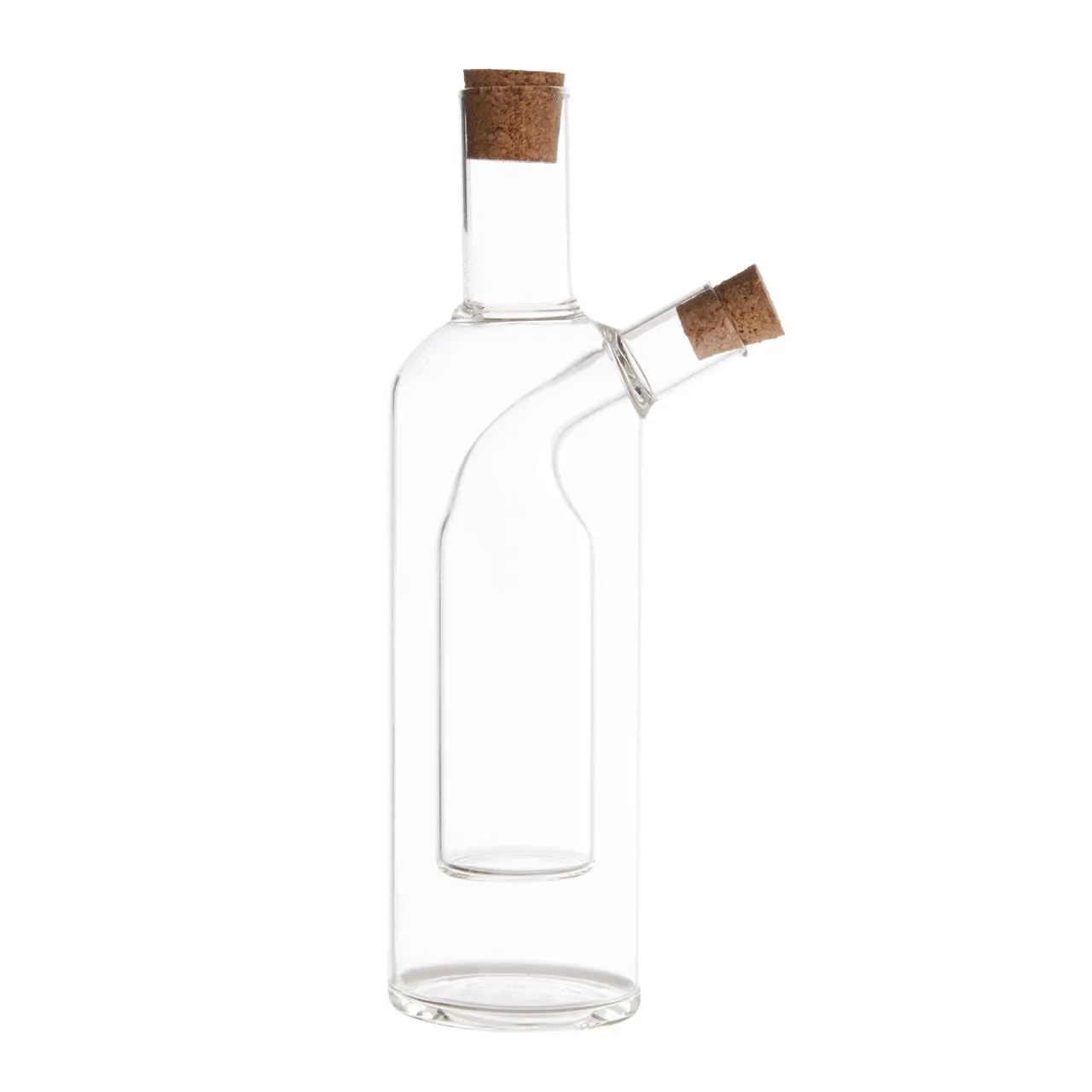 Oil and Vinegar Dispenser Apparatus Plain Inner Borosilicate Glass Bottle