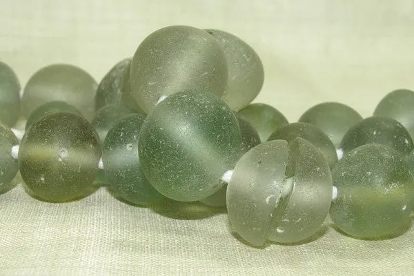 Old Afghan Green Glass Beads