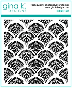 Ornate Fans Background Stamp Set