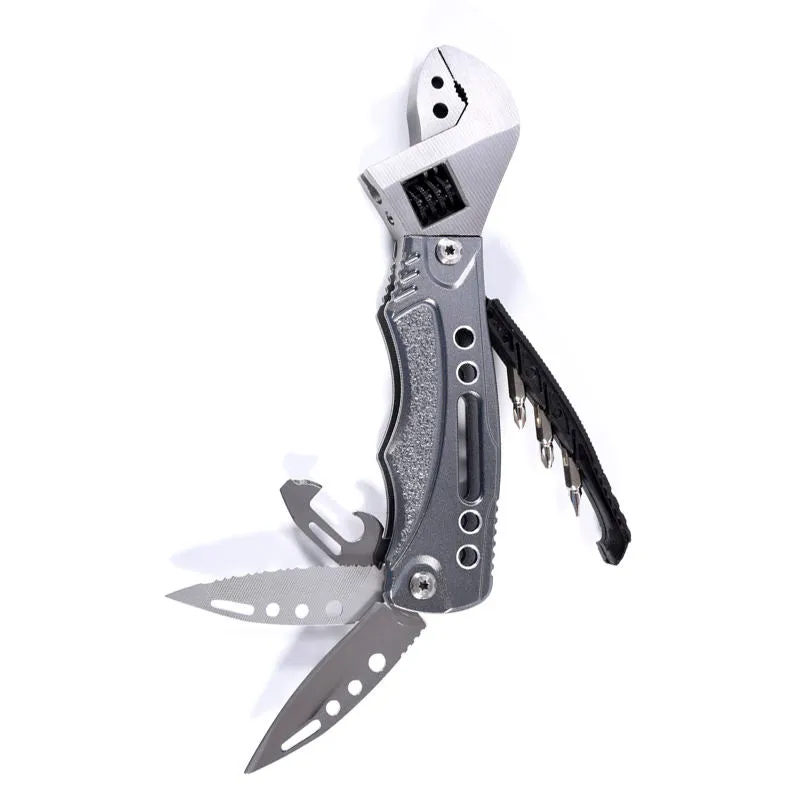 Other Hand Tools Folding Pocket Camping Handmade Spanner Combination Adjustable Wrench Pliers With Knife Screwdrivers