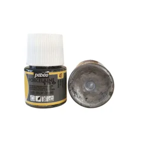 Pebeo Porcelaine 150 Ceramic Paint, 45 ml Bottle - Pewter