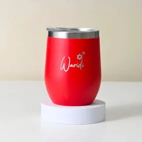 Personalised Red Round Coffee Tumbler