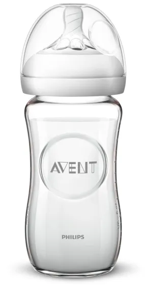 Philips Avent Natural Glass Baby Bottle, 8oz, 1pk