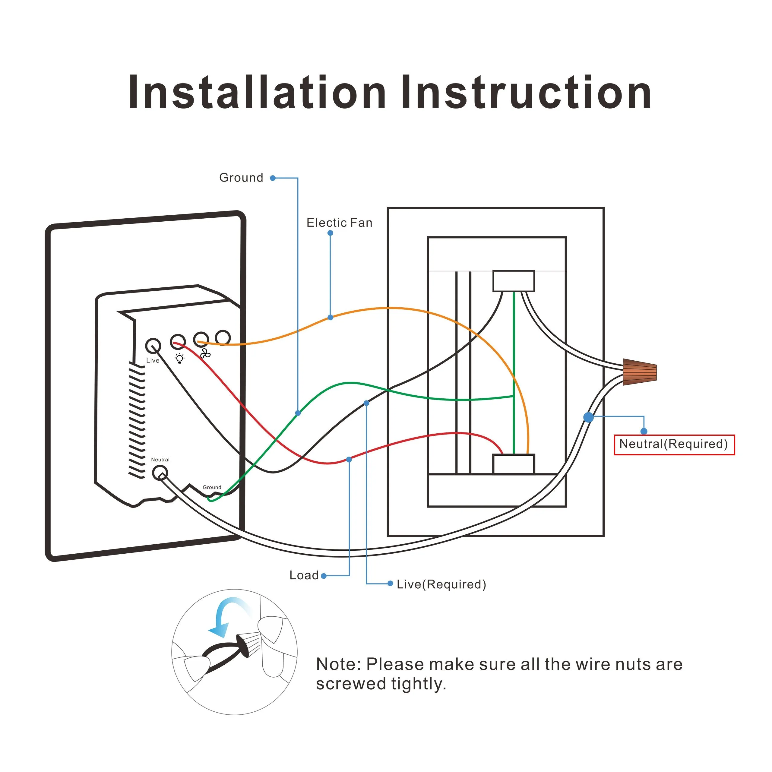 Pilot Smart Wall Switch For Ceiling Fans(1-Gang), Works with Amazon Alexa, Google Assistant, and Siri Shortcuts