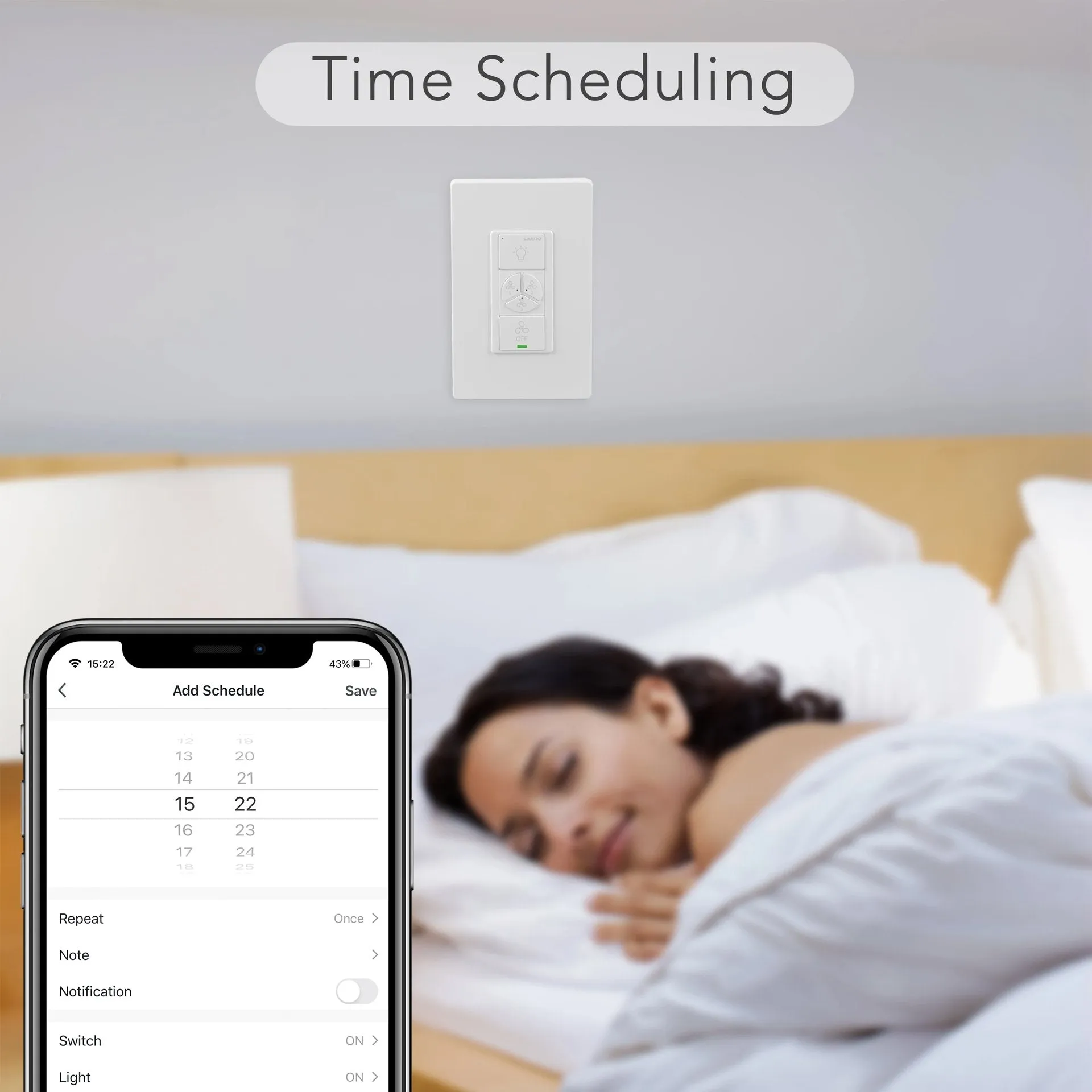 Pilot Smart Wall Switch For Ceiling Fans(1-Gang), Works with Amazon Alexa, Google Assistant, and Siri Shortcuts