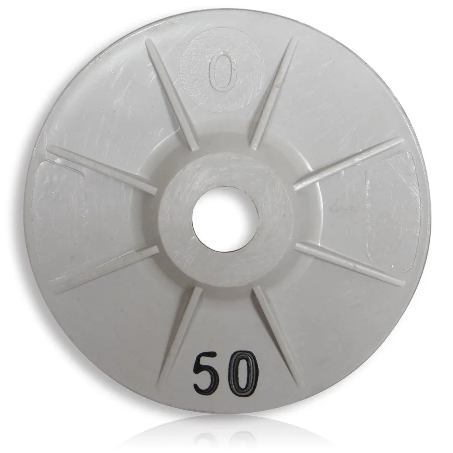 Polishing Pads with Plastic backer 100mm x 16mm 50# Dry & Wet