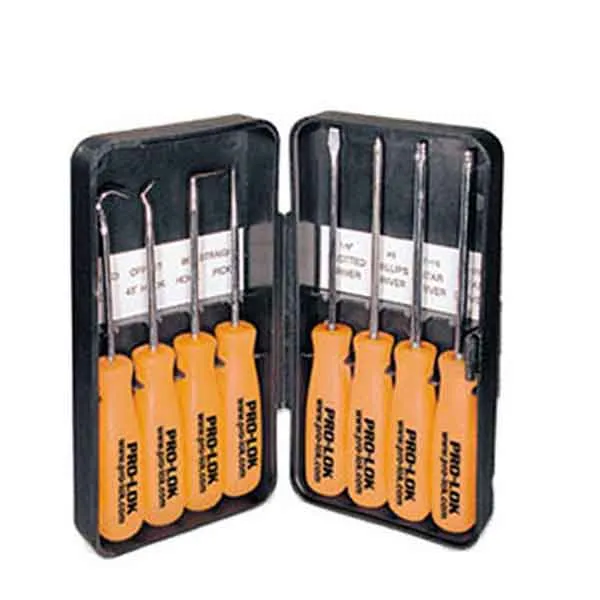 Pro-Lok  - 8pc Mini Pick & Driver Tool Set in Case