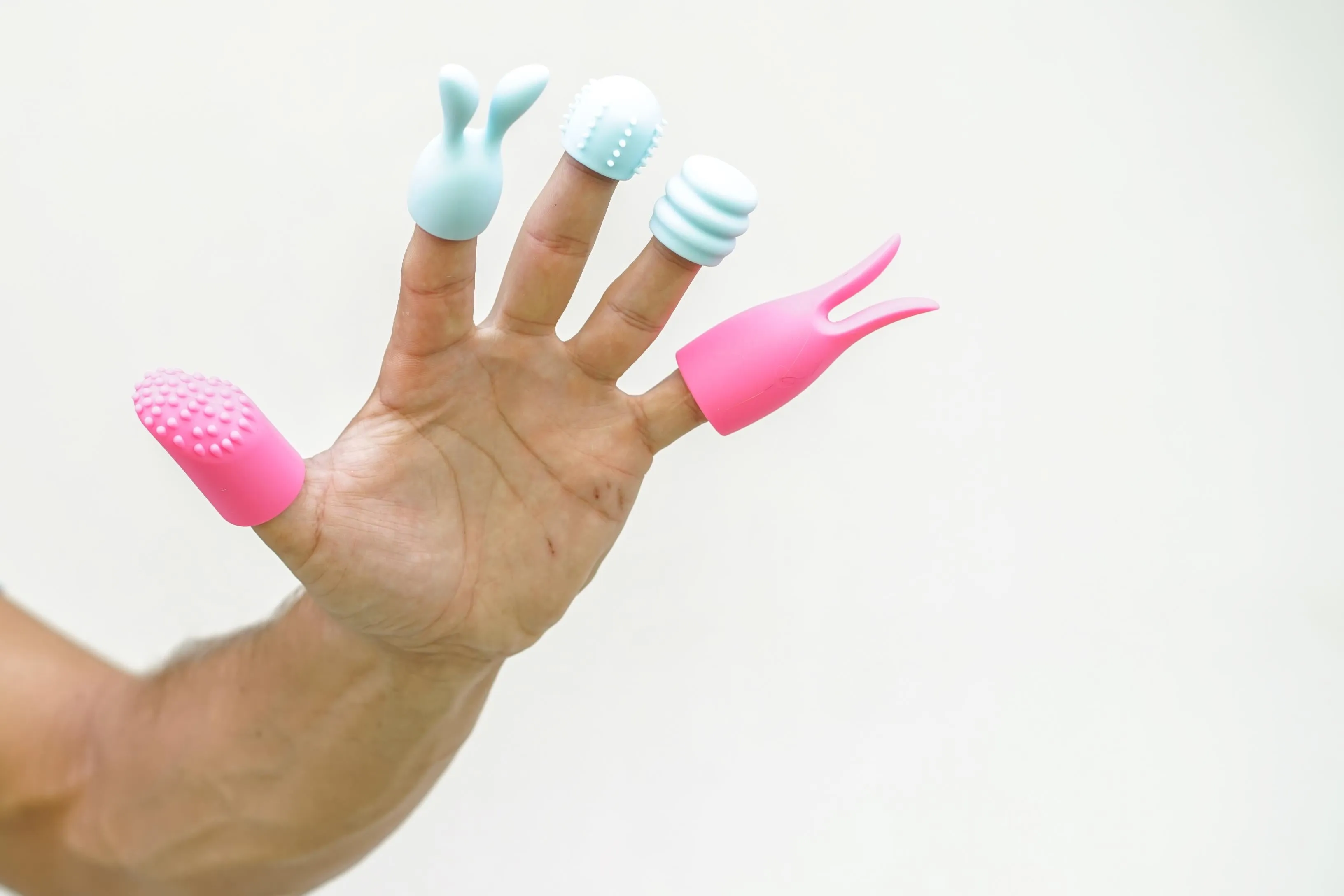 Quinn 5 Piece Silicone Attachments - Pink/blue