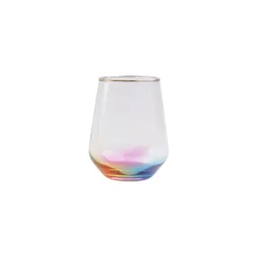 Rainbow Stemless Wine Glass