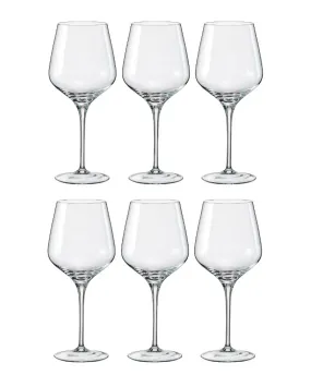 Rebecca Wine Glass Clear Bohemia Crystal Drinkware | Set of 6 | 3 x 9 inches | 540ml