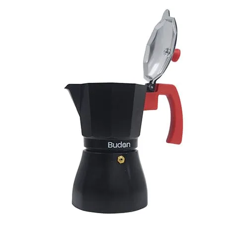 Refurbished Budan Classic Stovetop Moka Pot Coffee Maker, Italian Style Percolator Coffee Maker, Durable and Premium Grade Aluminium Build, 240 ML