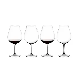 Riedel Vinum 4-Piece Crystal New World Pinot Noir Wine Glass Set, 28 Oz