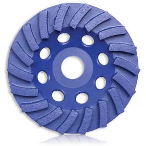 Segmented Turbo Cup  Grinding Wheel - 125 x 8 x 12T x 22.23 Middle Bond 80/100