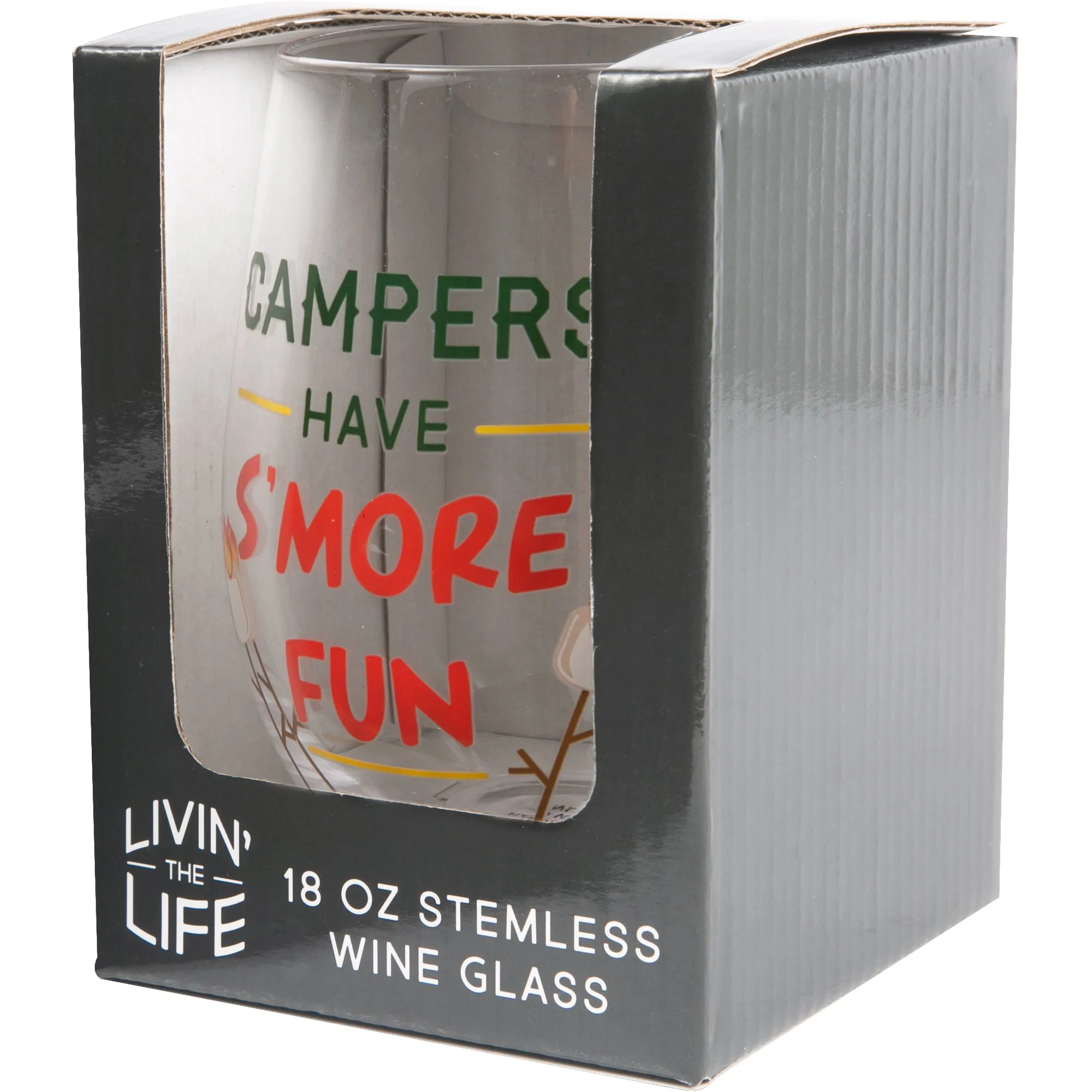 S'more Fun 18 oz Stemless Wine Glass