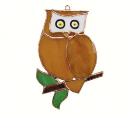 Stained Glass Owl Suncatcher