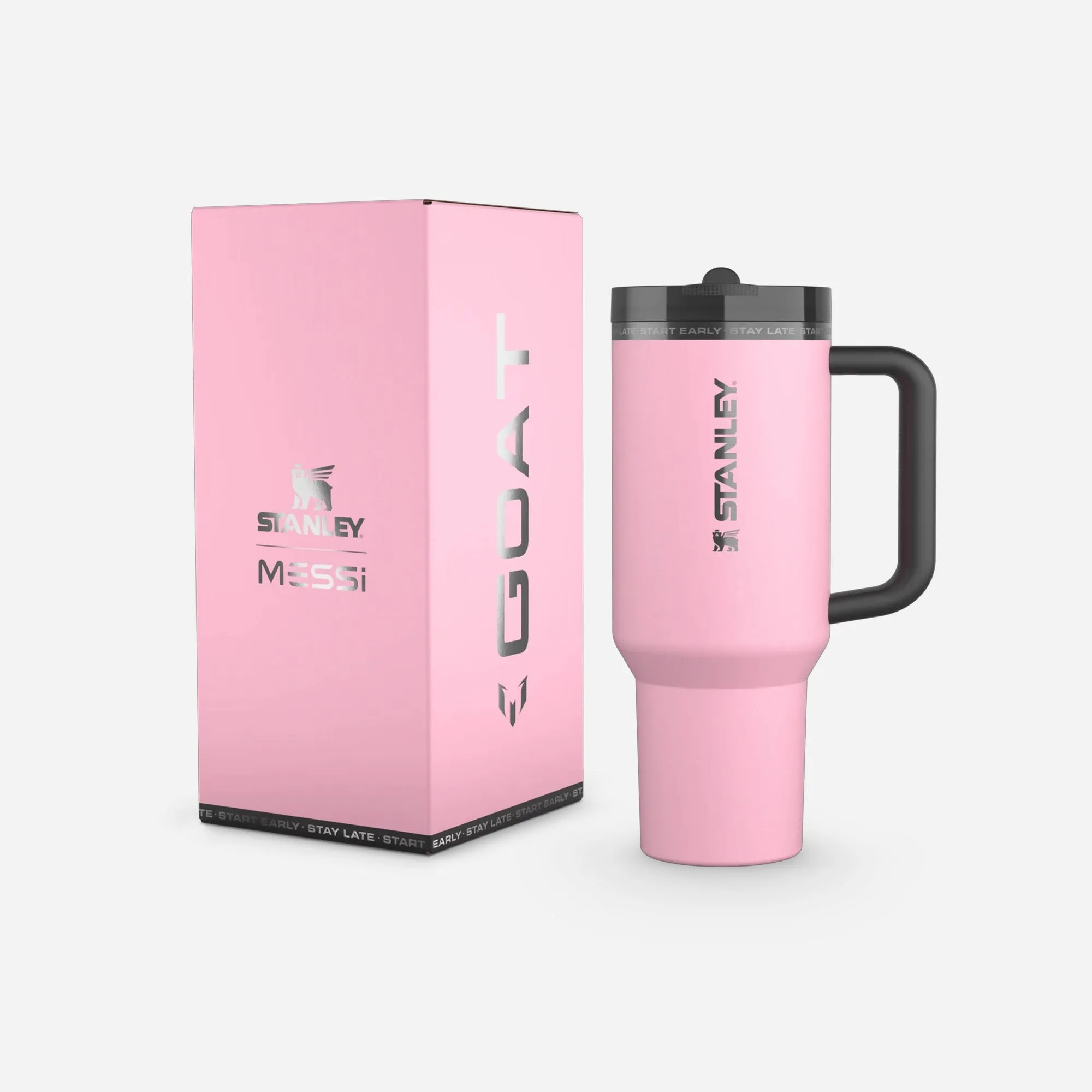 Stanley x Leo Messi The GOAT Collection Protour Flip Straw Quencher 40oz Tumbler Messi GOAT Pink