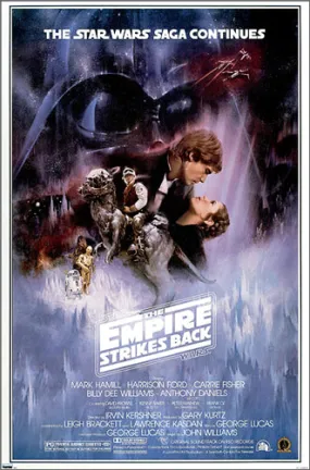 Star Wars The Empire Strikes Back (1980) Official One-Sheet Movie Poster 24x36 Reproduction - Trends Int'l.