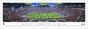 Super Bowl LIII (2019) New England Patriots vs. Los Angeles Rams Panoramic Poster Print - Blakeway Worldwide