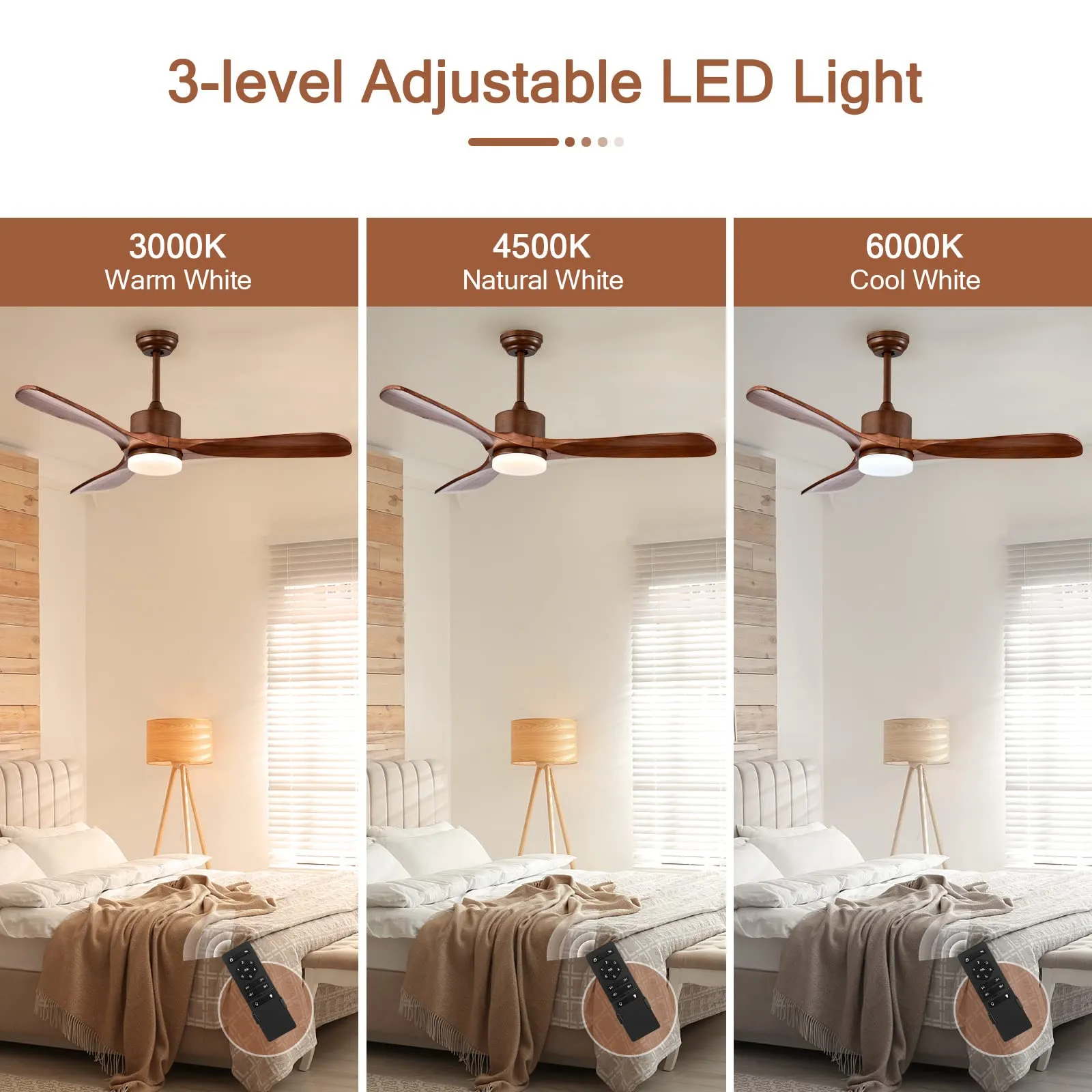 Tangkula 52 Inch Ceiling Fan with LED Light