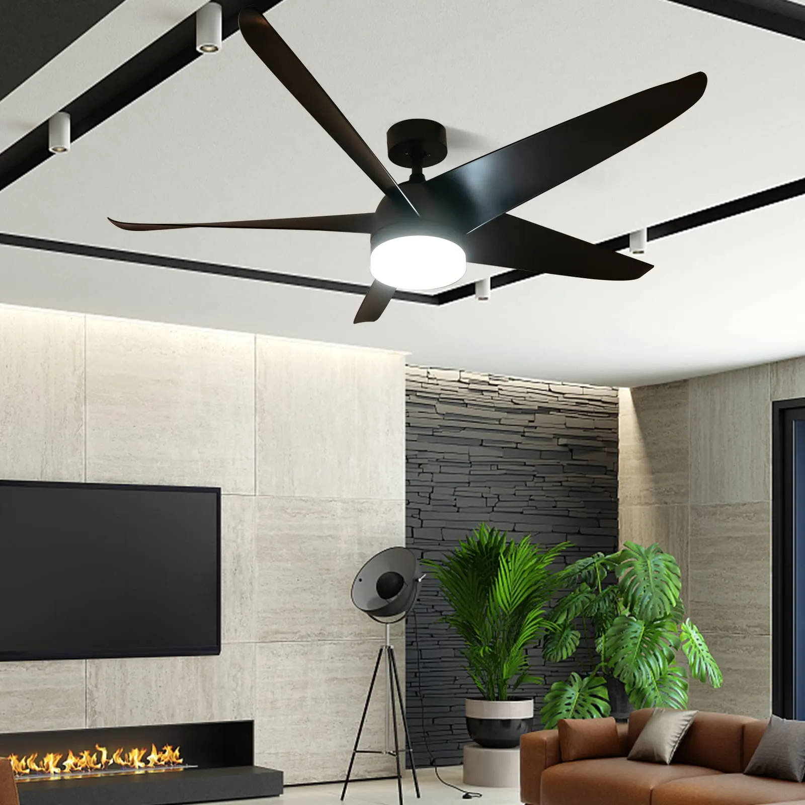 Tangkula 60 Inch Ceiling Fan with Light