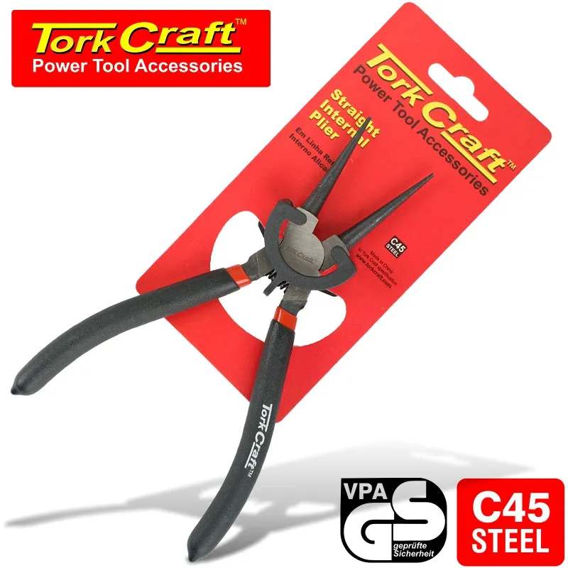 TORK CRAFT PLIER CIRCLIP STRAIGHT INTERNAL 170MM TC581170