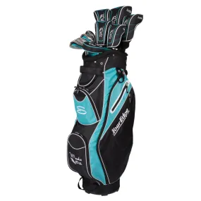 Tour Edge Moda Silk Womens Golf Set-Black-LT Blue-RH-Tall 