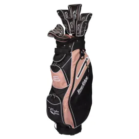 Tour Edge Moda Silk Womens Golf Set-Black-Rose Gold-RH 