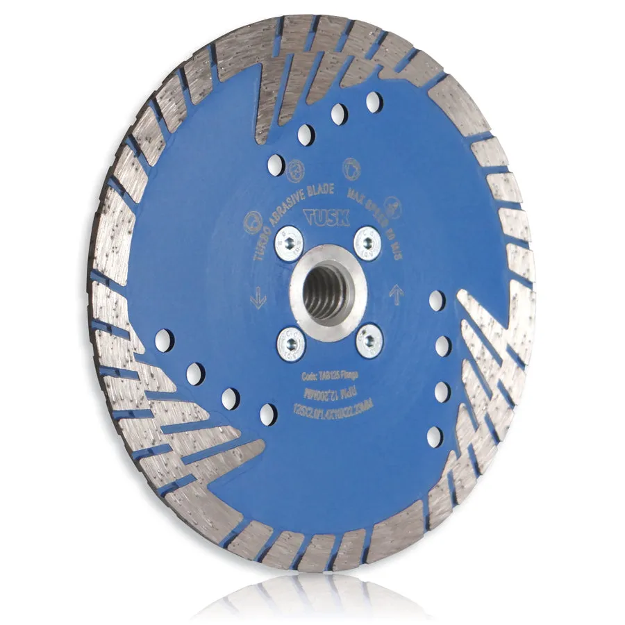 Turbo Abrasive Blades - 125 x 2.0/1.4 x 10  x 22.23 with M14 Flange