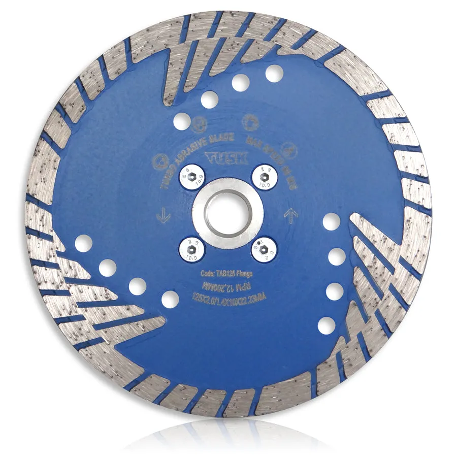 Turbo Abrasive Blades - 125 x 2.0/1.4 x 10  x 22.23 with M14 Flange