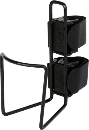 TWOFISH QUICKCAGE 40OZ WATER BOTTLE CAGE: VINYL COATED BLACK NO BOTTLE INCLUDED