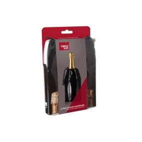 Vacu Vin Active Champagne Bottle Cooler Black