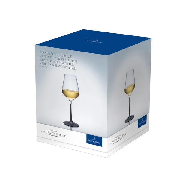 Villeroy & Boch | Manufacture Rock Stems White Wine Goblets - Set of 4